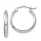 Rhodium Over 14k White Gold Polished 11/16" Hoop Earrings