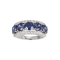 Blue And White Cubic Zirconia Platinum Over Sterling Silver Ring 7.75ctw