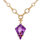 Amethyst Kite Pendant Necklace In 18K Gold Over Sterling Silver 2.65ct
