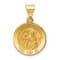 14k Yellow Gold Polished and Satin Saint Matthew Medal Pendant