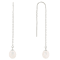 Freshwater Pearl Threader Earrings In Sterling Silver