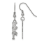 Rhodium Over Sterling Silver LogoArt Kappa Kappa Gamma Small Dangle Earrings