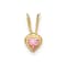 14K Yellow Gold Pink Cubic Zirconia Heart Pendant