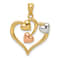 14k Yellow Gold and 14k Rose Gold with Rhodium over 14k Yellow Gold
Polished Hearts Pendant