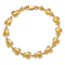 14k Yellow Gold Polished and Textured Sea Turtle Link Bracelet