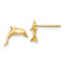 14k Yellow Gold Dolphin Stud Earrings