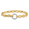 14K Yellow Gold with White Rhodium Diamond 7.5-inch Bracelet 0.35ctw