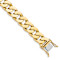 14k Yellow Gold and 14k White Gold 11.6mm Hand-Polished Fancy Link Bracelet