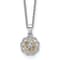 Rhodium Over Sterling Silver with 14K Accent and Diamond 18-inch Necklace
