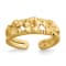 14K Yellow Gold Plumeria Toe Ring