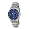 Mens Charles Hubert Stainless Steel Blue Dial Watch