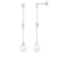 7-8mm white cultured freshwater pearl rhodium over sterling silver earrings