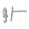 Rhodium Over Sterling Silver Polished Seahorse Post Earrings