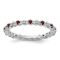 Sterling Silver Stackable Expressions Garnet and Diamond Ring