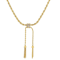 CZ Tassel Chain Necklace In 18K Gold Over Sterling Silver 1.28ctw