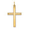14k Yellow Gold Laser Designed Cross Pendant
