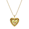 Heart Floral Enamel Pendant Necklace 18"