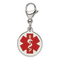 Stainless Steel Polished with Red Enamel Medical ID Charm