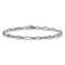 Rhodium Over 14K White Gold Polished Fancy Link Bracelet