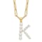 Gold Tone Sterling Silver 3-5.5mm Freshwater Cultured Pearl LETTER K
18-inch Necklace