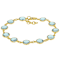 Blue Topaz Tennis Bracelet In 18K Gold Over Sterling Silver 25.00ctw