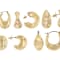 Sculptural Gold-Tone Hoop Earring Set Of 5