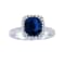 2.85ctw Diamond and Sapphire Ring in 14k White Gold