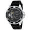 Oceanaut Men's Tide Black Dial, Two-tone Bezel, Black Rubber Strap Watch