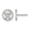 Rhodium Over Sterling Silver NHL Buffalo Sabres LogoArt Extra Small Post Earrings