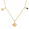 Multi-stone Paw Print Pendant Dog Mom Charm Pendant Gold Over Silver
Charm Pendant  Necklace