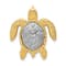 14k Yellow Gold and 14k White Gold Textured Turtle Slide Pendant