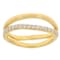 CZ Double Band Ring In 18K Gold Over Brass 0.51ctw