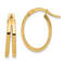 14k Yellow Gold Polished 3/4" Double Hoop Earrings