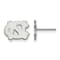 Rhodium Over Sterling Silver  LogoArt University of North Carolina Extra
Small Post Earrings