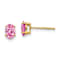 14K Yellow Gold Pink Sapphire Earrings