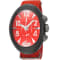 Locman Men's Nuovo Red Dial Black Bezel Red Nylon Strap Watch