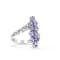 Rhodium Over Sterling Silver Mixed Shape Tanzanite Ring 1.96ctw