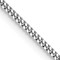 Rhodium Over 14k White Gold 1.3mm Solid Curb 22 Inch Chain