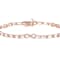 Morganite And White Zircon Tennis Bracelet In 18K Rose Gold Over
Sterling Silver 6.41ctw