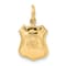 14k Yellow Gold Police Badge Charm Pendant