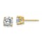 14K Yellow Gold 1.75ct. 5.5mm Cushion G H I True Light Moissanite Earrings