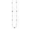 14K Yellow Gold Multi-color Gemstone 18 Inch Necklace
