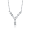 Initial Y Mixed Cut CZ Pendant Necklace In Sterling Silver 18 Inch