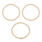 Initial N CZ Beaded Bracelet Set In 14K Gold Over Brass 0.16ctw
