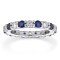 2.20ctw Sapphire and Diamond Eternity Band Ring in 14k White Gold