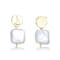 Pear Shape Freshwater Pearl Drop Earrings In 14K Gold Over Sterling Silver
