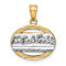 14k Two-tone Gold  Textured The Last Supper Pendant