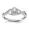 Rhodium Over 14K White Gold Lab Grown Diamond Complete Halo Engagement
Ring 0.282ctw