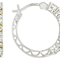 Two-Tone CZ Hoop Earrings In Platinum-Enhanced Sterling Silver And 18K
Gold Over Sterling Silver 3.72ctw
