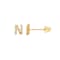 14k Yellow Gold Initial Earrings -N